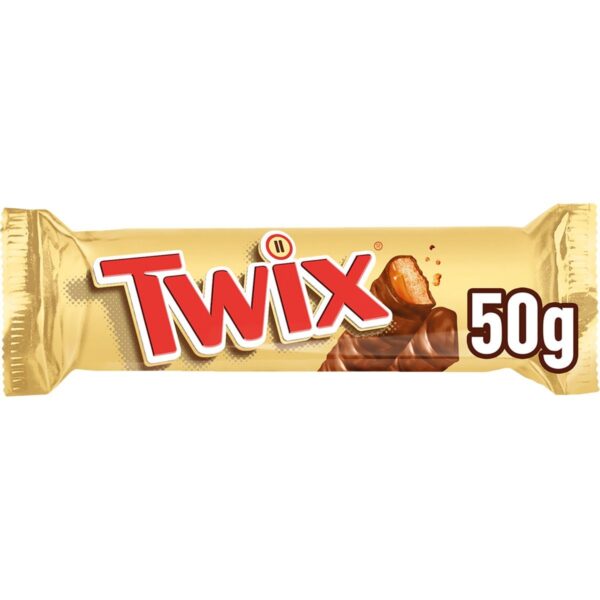 Chocolatina con Caramelo y Galleta Twix 2x25g