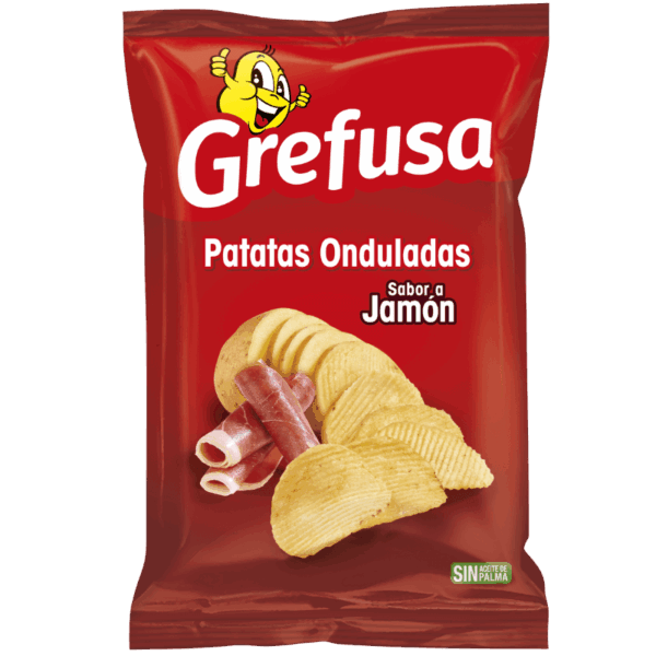 Patatas Onduladas Jamón Grefusa 120g
