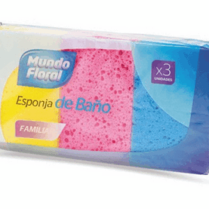 Esponja de Baño Mundo Floral 3ud