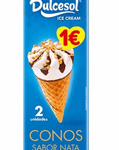 Conos Sabor Nata Dulcesol 2x70g