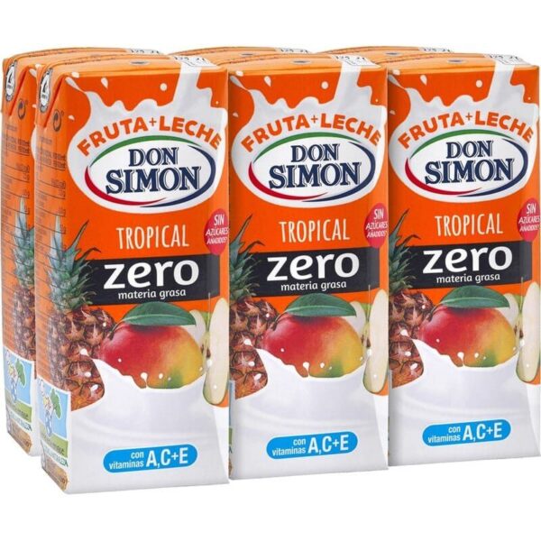 Zumo Fruta Leche Tropical Zero Don Simon 6ud