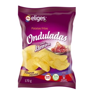 Patatas Fritas Onduladas Sabor Jamón ifa 170g