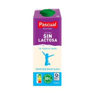 Leche Semidesnatada sin Lactosa Pascual Brik 1L