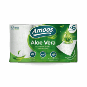 Papel Higienico Triple capa Aloe Vera 6 Rollos Amoos
