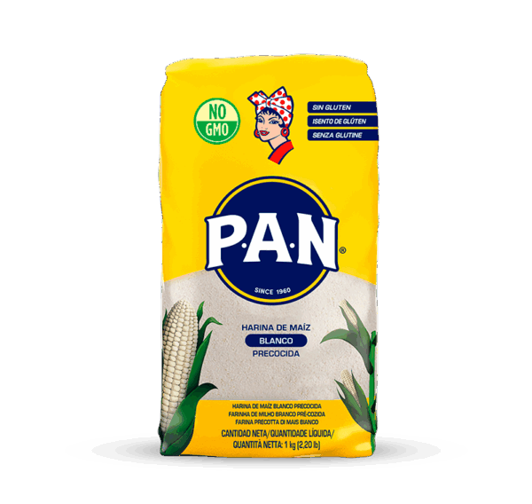 Harina de Maiz Blanco Precocida PAN 1kg