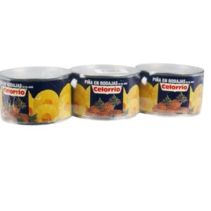 Piña en Rodajas en Almíbar Ligero Celorrio 3x230g