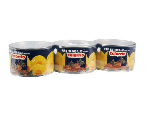 Piña en Rodajas en Almíbar Ligero Celorrio 3x230g