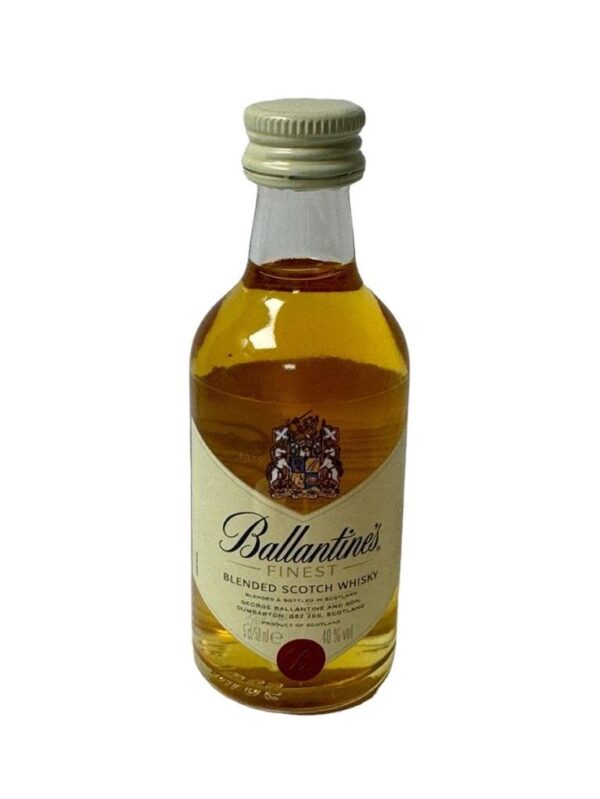 Miniatura Whisky Ballantines Botella Cristal 5cl