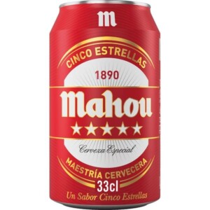 Cerveza Mahou 5 Estrellas lata 33cl *FRIA*