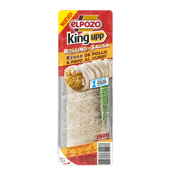 Burrito de Kebab de Pollo, Pavo al Curry El Pozo 160g