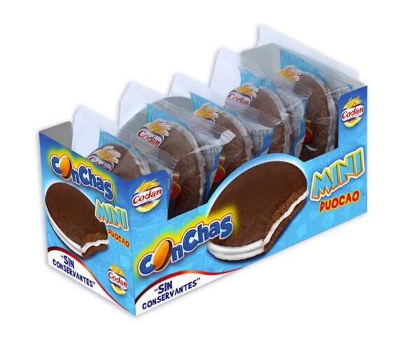 Conchas Mini Duo Cacao Codan 5x36g