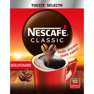 Café soluble descafeinado Nescafé 10x20g