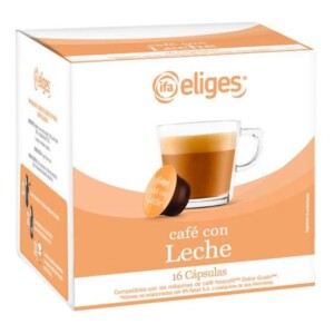 Cápsulas Café con Leche ifa (Compatible con Dolce Gusto) 16 uds