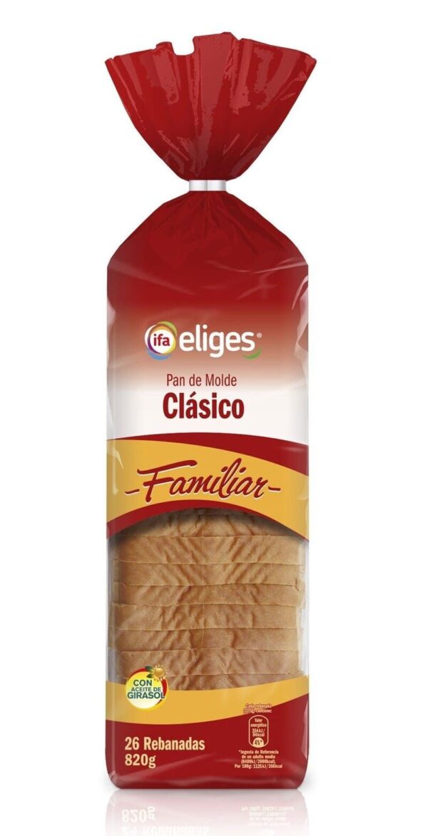 Pan de Molde familiar ifa 820g