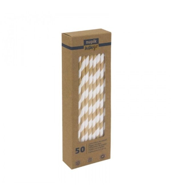 Pajitas de papel 50ud