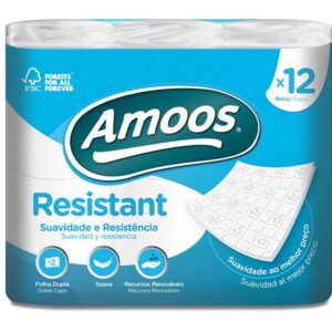 Papel Higienico doble capa 12 rollos Amoos