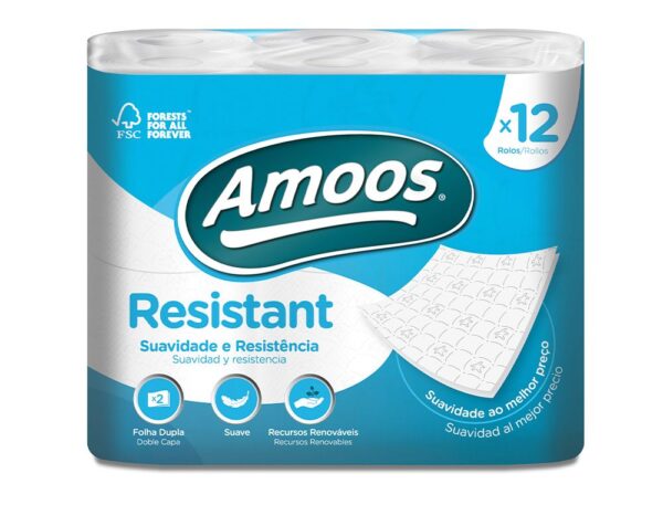 Papel Higienico doble capa 12 rollos Amoos