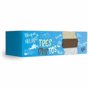 Bloque De Helado Tres Gustos KTC 1L