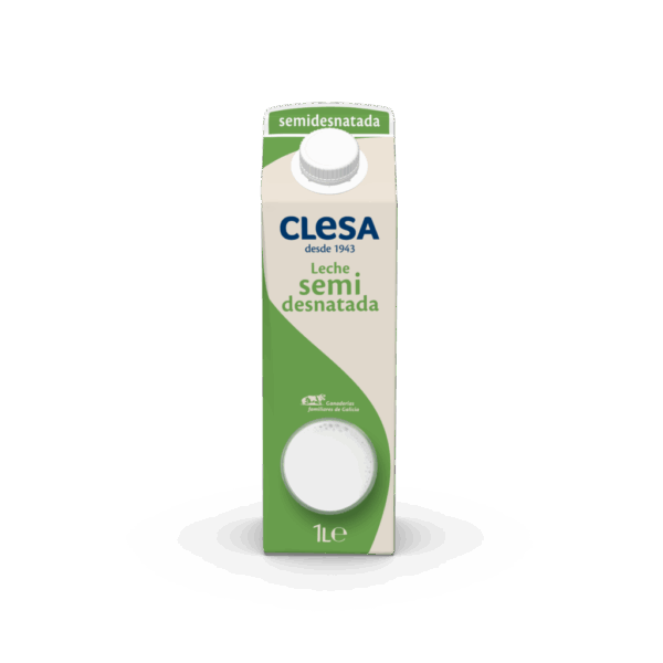 Leche Semidesnatada Gallega Clesa Brik 1L