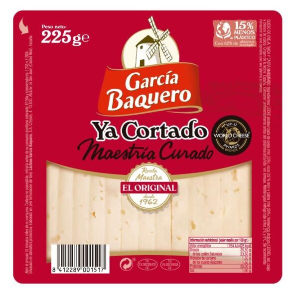 Queso Curado ya Cortado García Baquereo 250g