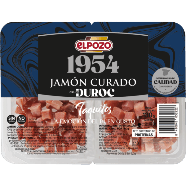 Jamón Curado en Taquitos Elpozo 2x65g
