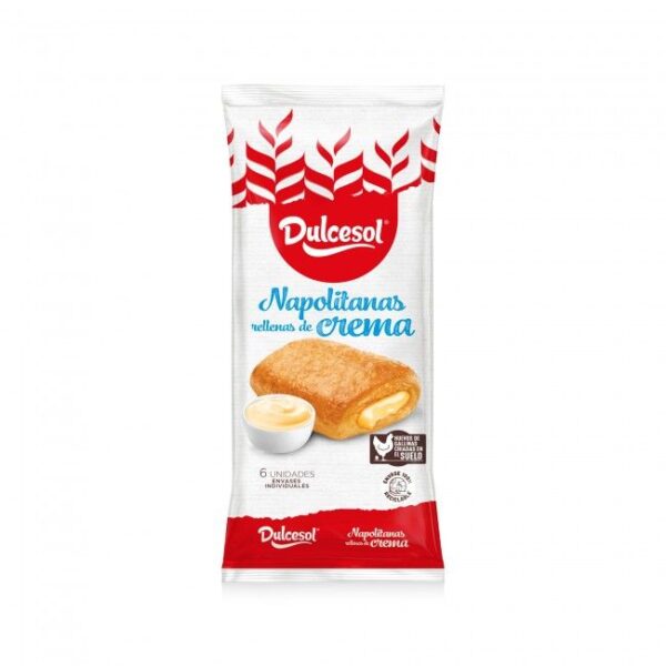 Napolitanas Rellena de Crema Dulcesol 160g