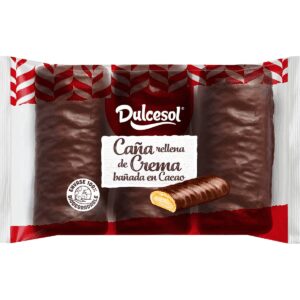 Caña Rellena de Crema Bañada en Cacao 153g Dulcesol
