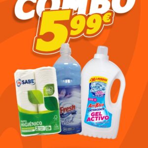 Combo 1 Detergente, Suavizante y Papel WC