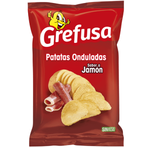 Patatas Onduladas Jamón Grefusa 120g