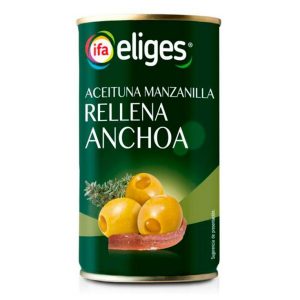 Aceitunas Gigantes Manzanilla Rellena Anchoa Ifa 350g