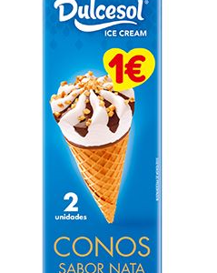 Conos Sabor Nata Dulcesol 2x70g