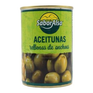 Aceitunas Rellenas de Anchoa SaborAlsa 350g