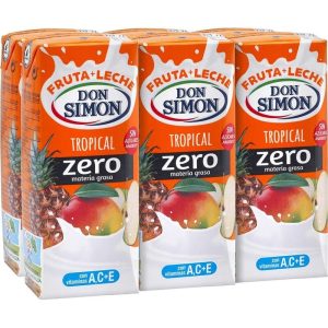 Zumo Fruta y Leche Tropical Zero Don Simon 6x200ml