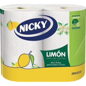 Papel de Cocina Maxi Rollos Limon Nicky 2ud
