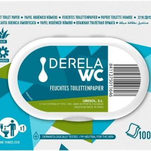 Papel Higiénico Húmedo Derela 100ud