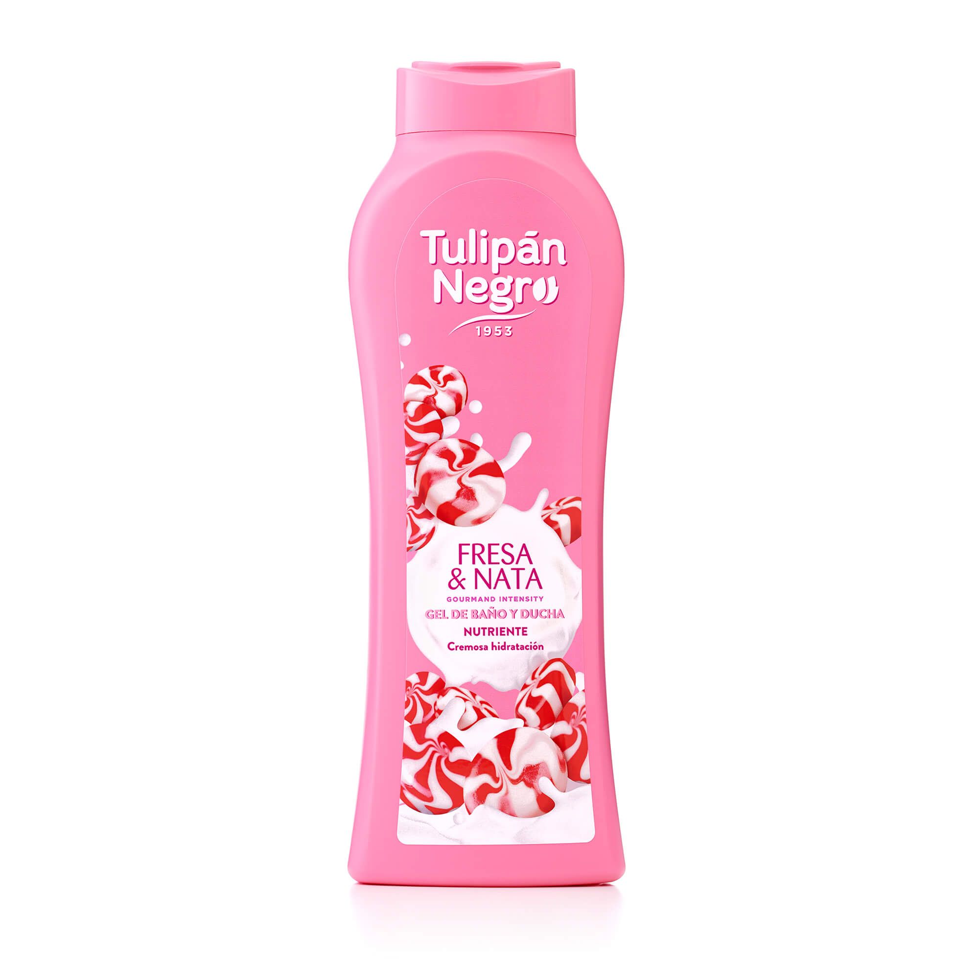 Gel de Baño Fresa y Nata Tulipan Negro 650ml