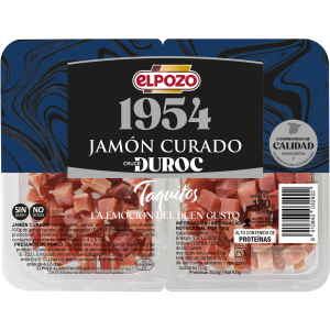 Jamón Curado en Taquitos Elpozo 2x65g
