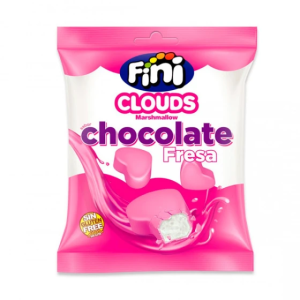 Clouds Mashmallow Corazones Chocolate Fresa Fini 80g