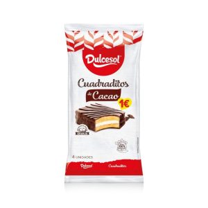 Cuadraditos de Cacao Dulcesol 4ud 152g