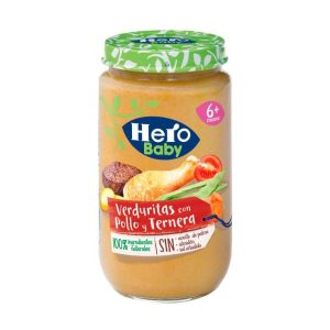 Potito de Verduritas Pollo y Ternera Hero Baby 235g