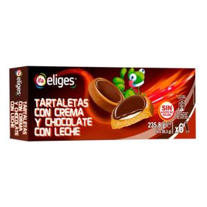 Tartaletas crema, chocolate y leche ifa 236g
