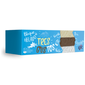 Bloque De Helado Tres Gustos KTC 1L